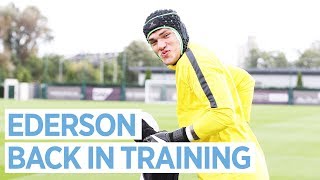 EDERSON IS BACK 💪🏻  Man City Training [upl. by Aikel928]