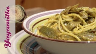 Spaghetti Carciofi e Zafferano  Artichokes and Saffron Spaghetti [upl. by Nauqe306]