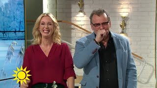 quotGod morgonquot – här brister det direkt för Jenny och Steffo  Nyhetsmorgon TV4 [upl. by Placeeda]