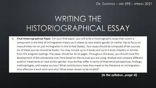 Writing a Historiographical Essay [upl. by Ansley]