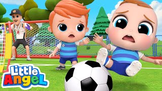 Lets Play Soccer  Sports Song  Little Angel Kids Songs amp Nursery Rhymes [upl. by Raskind]