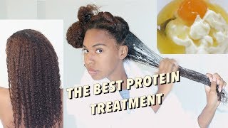 EXTREME PROTEIN DEEP CONDITIONING TREATMENT for damaged NATURAL HAIR [upl. by Ahsetal325]