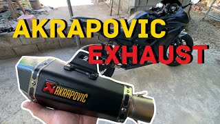 Akrapovic Exhaust Installation and Sound Test on NINJA 300 [upl. by Tnek669]