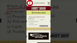 PYQ NEET 2017 Biomolecules claas 11th neet motivation [upl. by Ainot618]