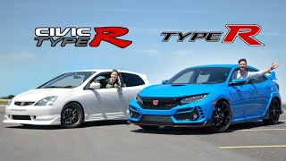 2020 Honda Civic Type R vs 2002 EP3 Civic Type R  VTEC Wars [upl. by Arinaid]