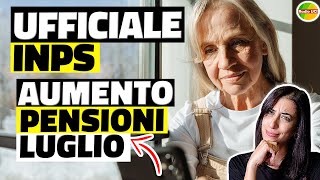 UFFICIALE INPS aumento PENSIONI minime luglio 2023 [upl. by Nerol]