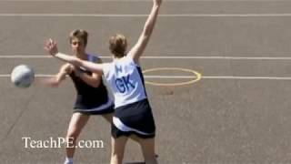 Netball Drill  Passing  Hook Pass with a Defender [upl. by Anahsohs693]