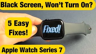 Apple Watch 7 Black Screen or Wont Turn On Watch this First 5 Easy Fixes [upl. by Semadar]