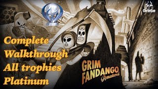 Grim Fandango Remastered  Complete Walkthrough  All trophies  Platinum [upl. by Eniamrehs]