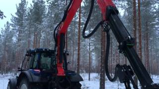 Valtra N154 Active harvester with Palfinger C60F86 amp Nisula 325Hmade by Nisula Forest Oy [upl. by Zebada685]