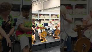 Sydney Royal Easter Show 2024 Day 5 Spinners and weavers at the 🐑 Pavilion eastershow spinning [upl. by Monney]