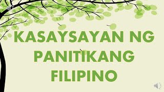 KASAYSAYAN NG PANITIKANG FILIPINO [upl. by Ahtnammas]