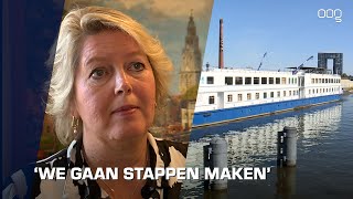 Schip voor daklozenopvang Eemskanaal [upl. by Harbard295]