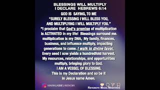 Blessings will multiply  Daily Bible declaration for breakthrough  RMM 591 [upl. by Aihsilat]