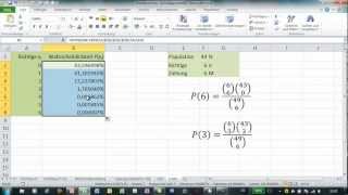 Excel  6 aus 49  Gewinnchance berechnen  Funktion HYPGEOMVERT [upl. by Tteraj]