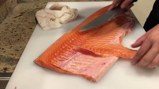 how to prepare salmon for sushi [upl. by Armstrong]