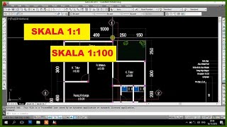 CARA MUDAH MENGATUR SKALA PADA AUTOCAD [upl. by Ahsenek]