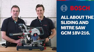 All about the Bosch Professional GCM 18V216 BITURBO Brushless sliding and mitre saw [upl. by Yuri]