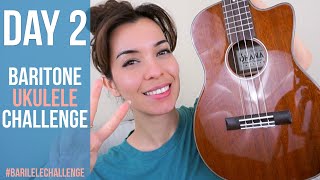 How to Tune a Baritone Ukulele BARILELECHALLENGE DAY 2 [upl. by Enida364]