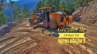 Greyder ile Orman Yol Yapmı Bölüm 2Forest Road Construction with Grader Part 2 keşfet greyder [upl. by Merat]