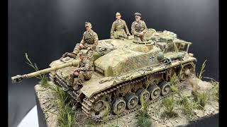 135 Diorama  Concrete Armoured StuG III AusfG wZimmerit [upl. by Linnea]