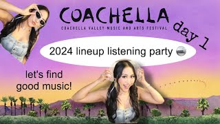 Coachella 2024 lineup listening party smaller artists [upl. by Ennairek783]