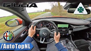 Alfa Romeo Giulia Quadrifoglio 510HP 29 V6 BiTurbo POV Test Drive by AutoTopNL [upl. by Lebana671]