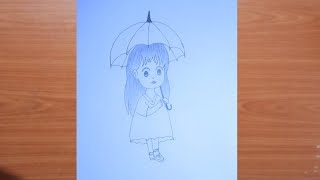 How to draw a cute doll  Doll drawing easy step by step  Pencil drawing for beginners [upl. by Nellda]