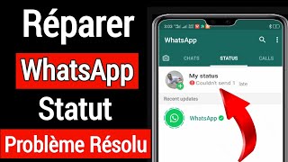 Comment résoudre le problème de statut whatsapp √ Comment réparer le statut WhatsApp [upl. by Aerdna253]