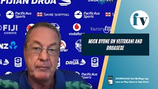 Fijian Drua Coach Mick Byrne on Veitokani and Droasese  17052022 [upl. by Inalaehak603]