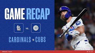 Game highlights Cubs Win the Series vs STL  8424 [upl. by Nyhagen91]