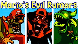 FNF VS NEW MARIOEXE Marios Evil Rumors V1 Full Release Ink Bowser MrVirtual [upl. by Swec]