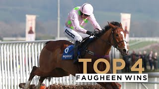 FAUGHEEN THE MACHINE FOUR OF HIS BEST WINS INCLUDING KEMPTON PARK AND CHELTENHAM [upl. by Llerral]