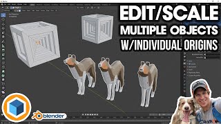 EditScaleExtrude MULTIPLE OBJECTS with Individual Origins in Blender [upl. by Paderna936]