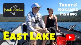 EAST LAKE TROUT AND KOKANEE FISHING 4K Trolling for trout amp kokanee on Central Oregons East Lake [upl. by Yetah]