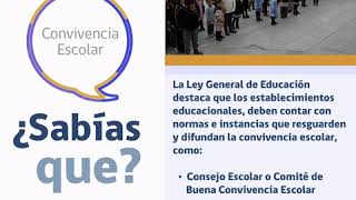 ¿Sabías que Convivencia Escolar [upl. by Eelyma]