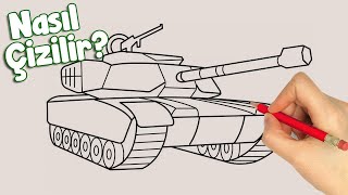 TANK NASIL ÇİZİLİR  ÇOK KOLAY  How to Draw a Tank Nasıl Çizilir Kolay Çizimler [upl. by Rehsa352]