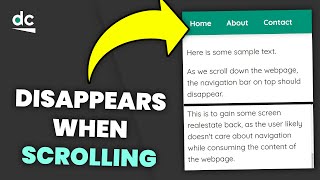 How to Hide a Navigation Bar When Scrolling Down  HTML CSS amp JavaScript Web Design Tutorial [upl. by Medea446]