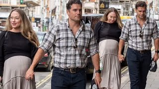 Natalie Viscuso Shows Off Her Baby Bump In London [upl. by Ailahtan]