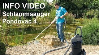 Schlammsauger Oase Pondovac 4 Teichsauger  Video Teichreiniger für Gartenteich und Schwimmteich [upl. by Notlim403]