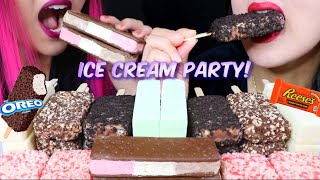 ASMR SOFT ICE CREAM PARTY  ASTRONAUT ICE CREAM 아이스크림 리얼사운드 먹방 アイスクリーム 冰淇淋 Kem cây  KimampLiz ASMR [upl. by Furiya]