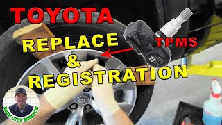 TOYOTA TPMS REPLACE amp REGISTRATION [upl. by Norbel]