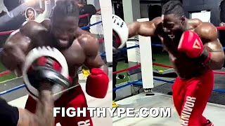 NDO CHAMP SHOWS ROY JONES JR MONSTER HULK KO COMBOS FIRST LOOK AT SKILLS GRUNTING THROUGH WORKOUT [upl. by Matthews575]