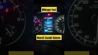 Maruti Suzuki Baleno mileage test baleno mileage marutisuzuki [upl. by Ahsiket]