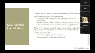 Infectious Diseases Grand Rounds Malaria [upl. by Anaimad]