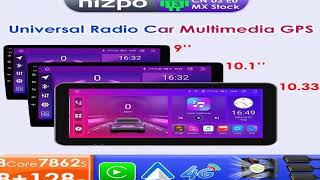 Hizpo Android 13 Car Radio Autoradio 2 Din 9quot10quot1033” Universal WIFI GPS RDS Audio Mult [upl. by Giguere]