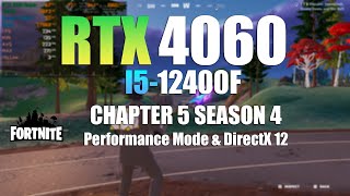 RTX 4060  I5 12400F  Fortnite  All Settings Tested [upl. by Nairdna]