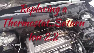 Replacing a ThermostatSaturn Ion22 Ecotec [upl. by Eilasor140]