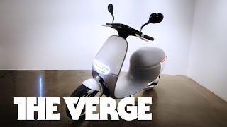 Gogoros electric scooter of the future — CES 2015 [upl. by Odirfliw]