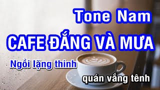 Karaoke Cà Phê Đắng Và Mưa Tone Nam  Nhan KTV [upl. by Ioyal]